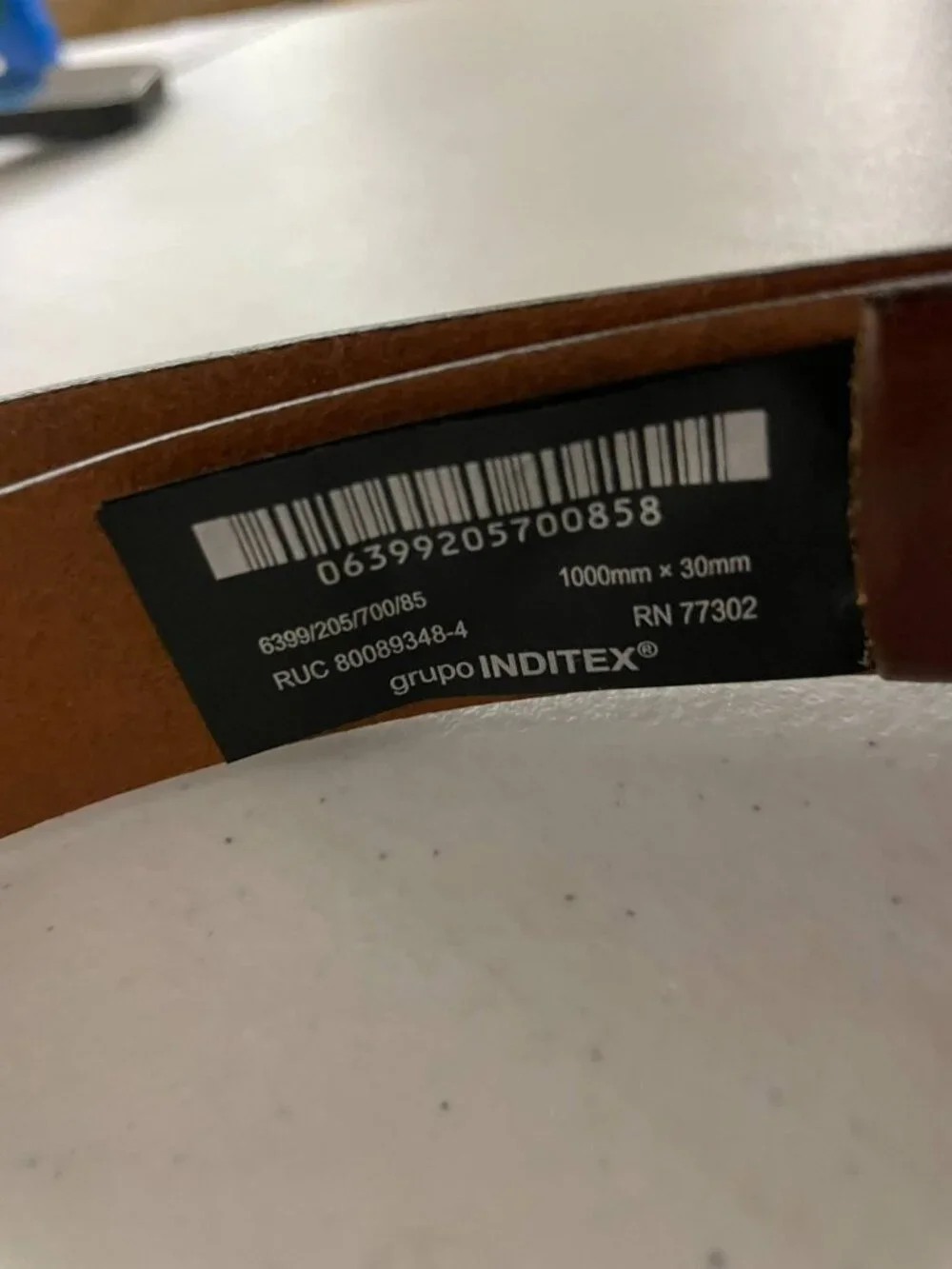 New Zara Brown Leather Belt EU 85 US 32 Gold Tone Buckle NWT